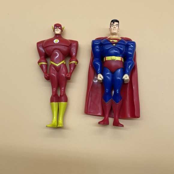 DC Comics Other - DC Comics Superman & Flash 2006 Rubber Loose Figure 5.5" Justice League